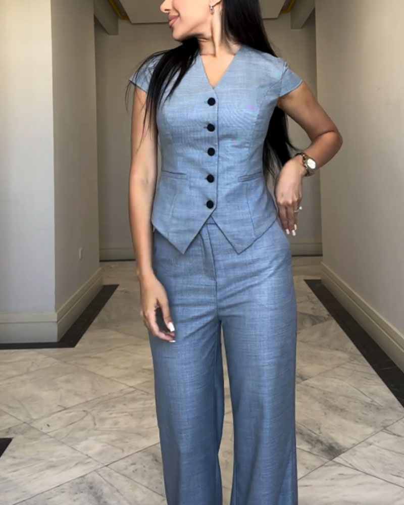 Oliardi Vivienne Wide-Leg Two-Piece Set