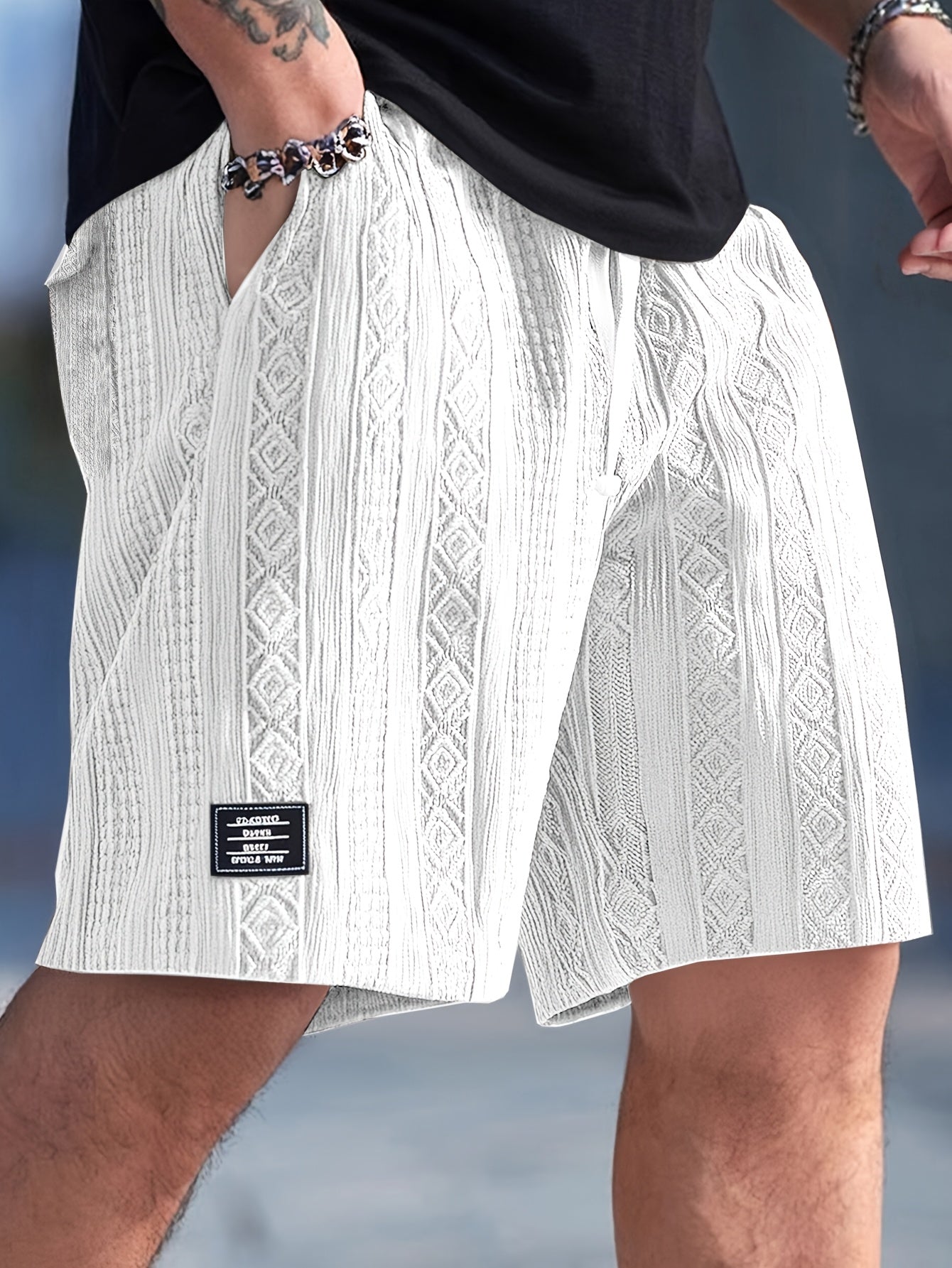 Varenzo Short Bermuda Texturé