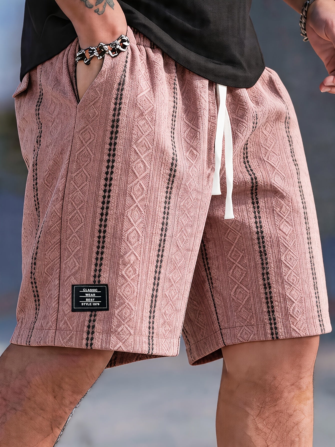 Varenzo Short Bermuda Texturé