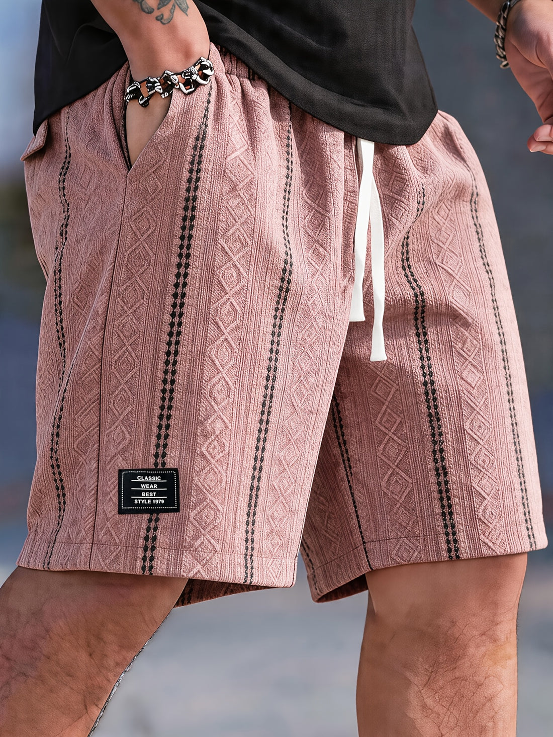 Varenzo Short Bermuda Texturé