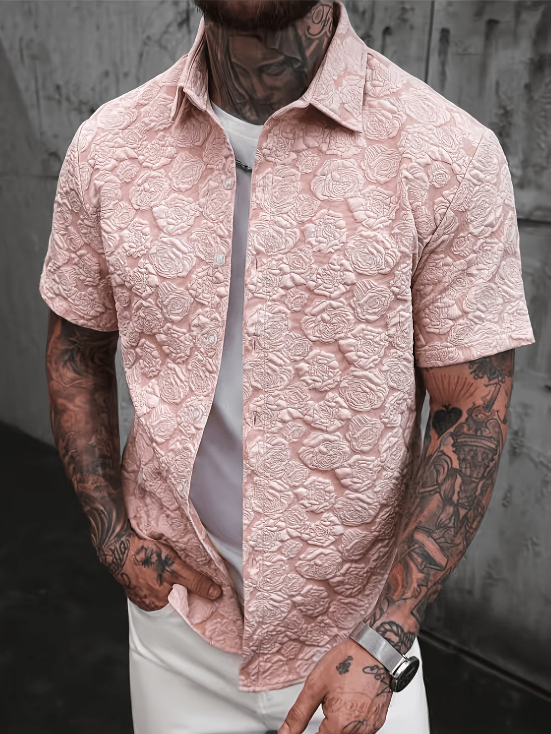 Valfiori Textured Floral Shirt