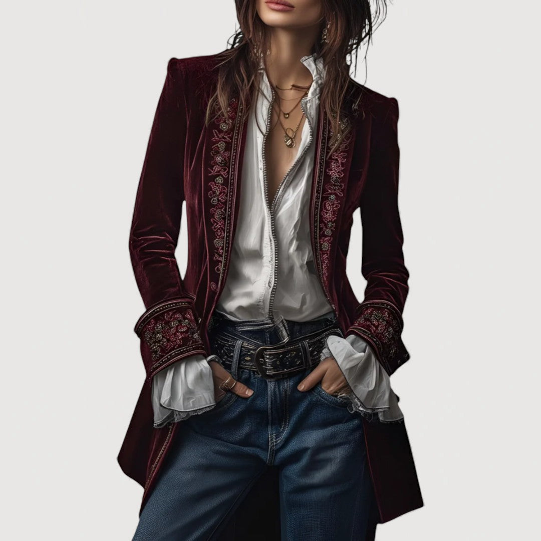 Oliardi Marina Velvet Structured Jacket