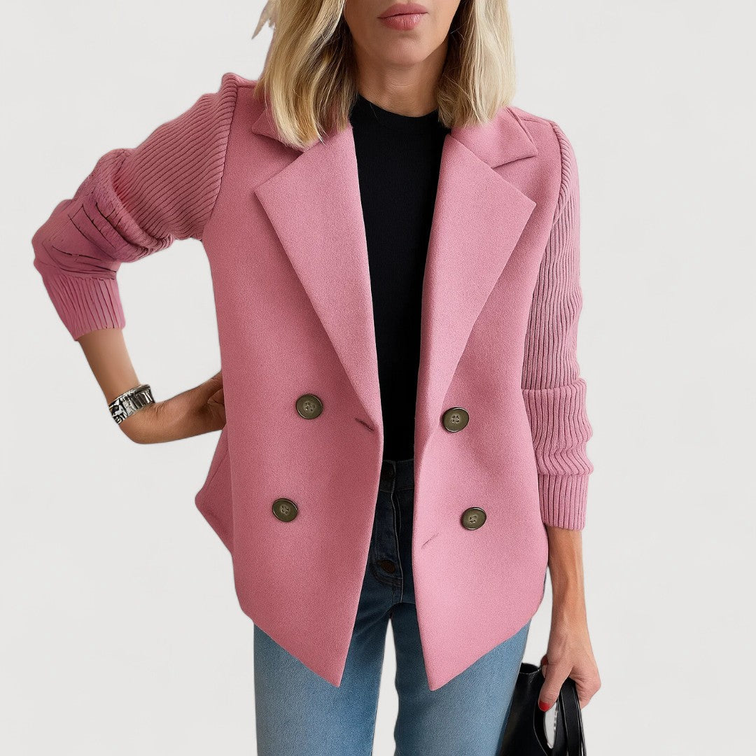 Oliardi Elora Premium Knit-Sleeve Blazer