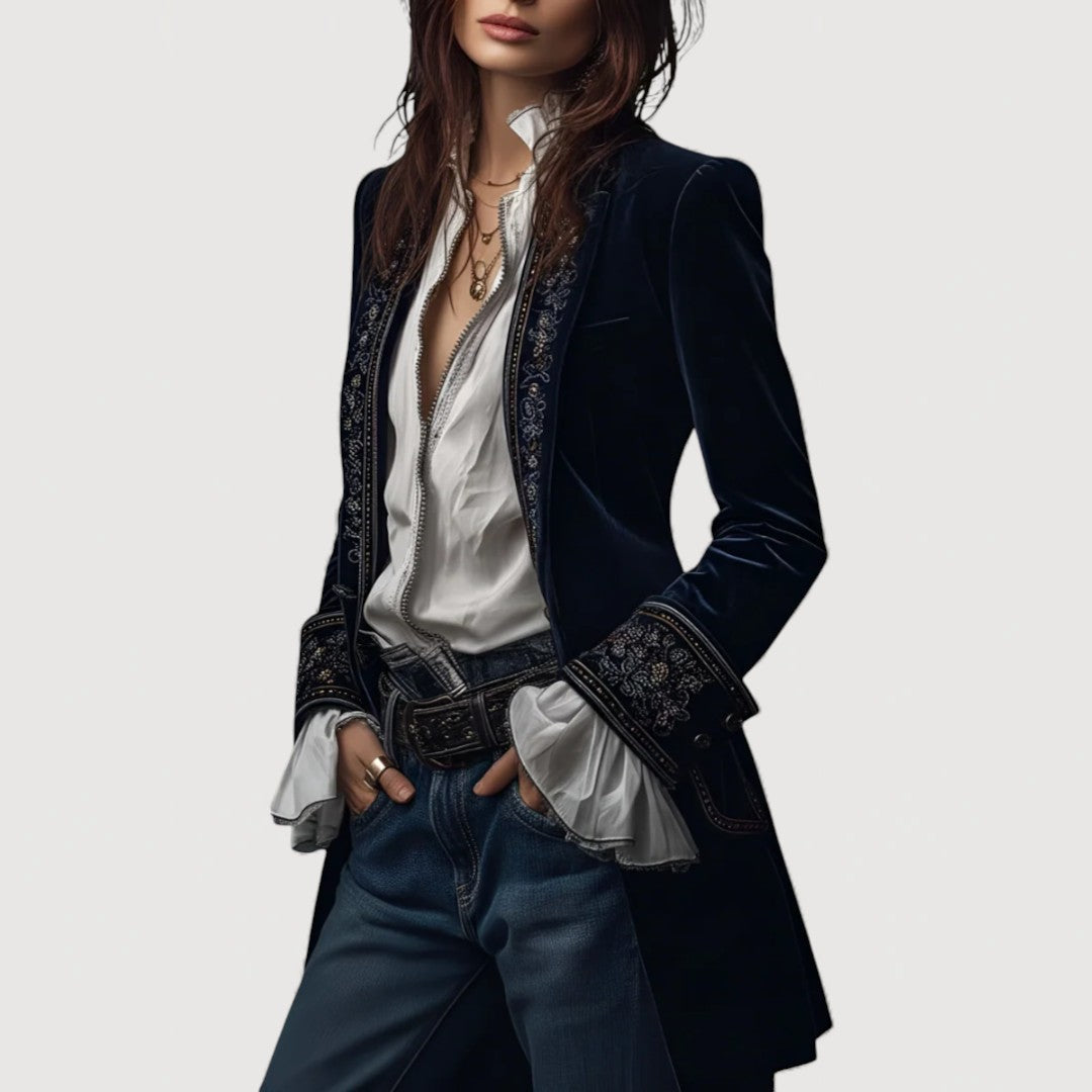Oliardi Marina Velvet Structured Jacket
