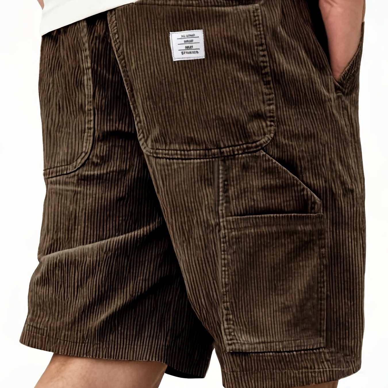 Bresano short utilitaire en velours côtelé