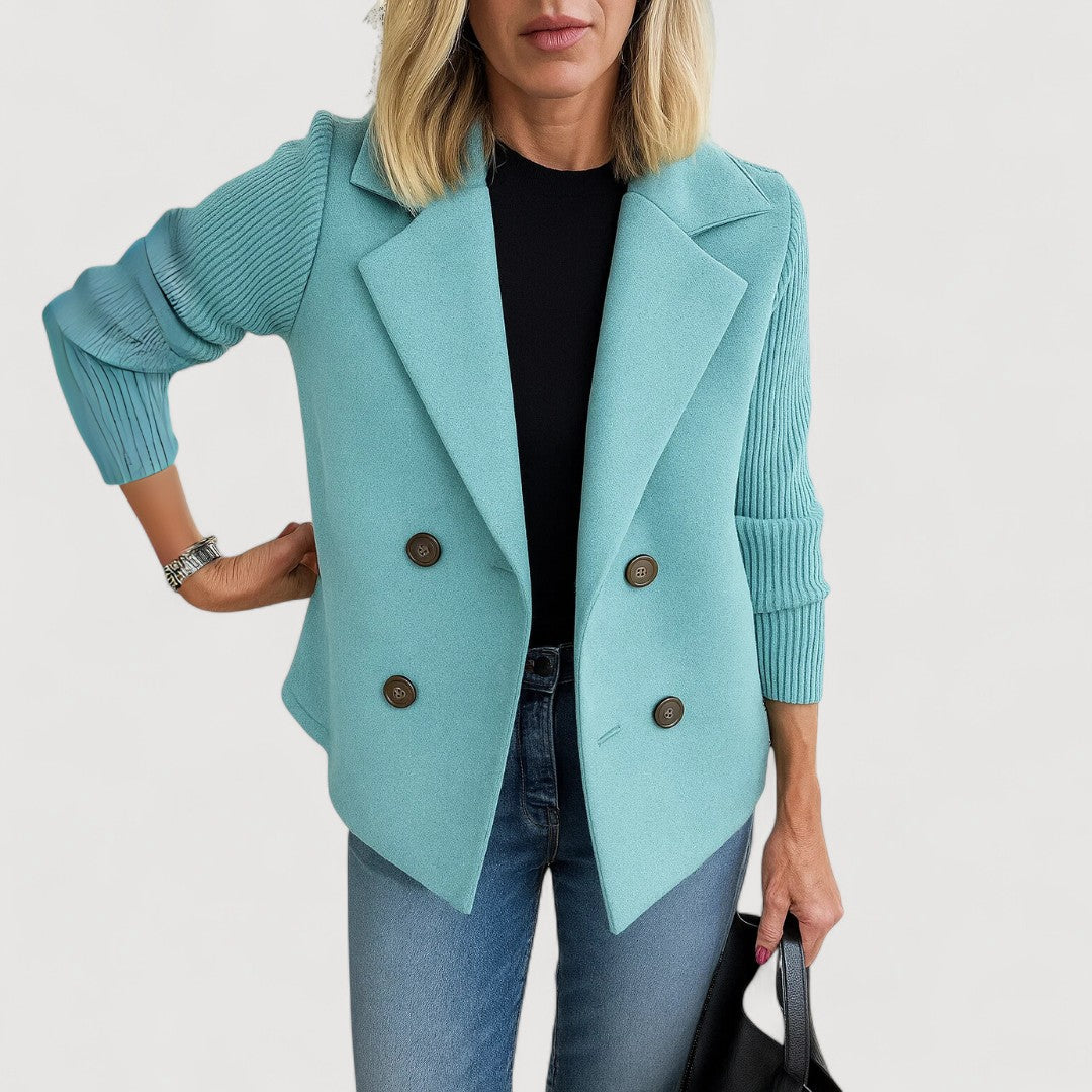Oliardi Elora Premium Knit-Sleeve Blazer