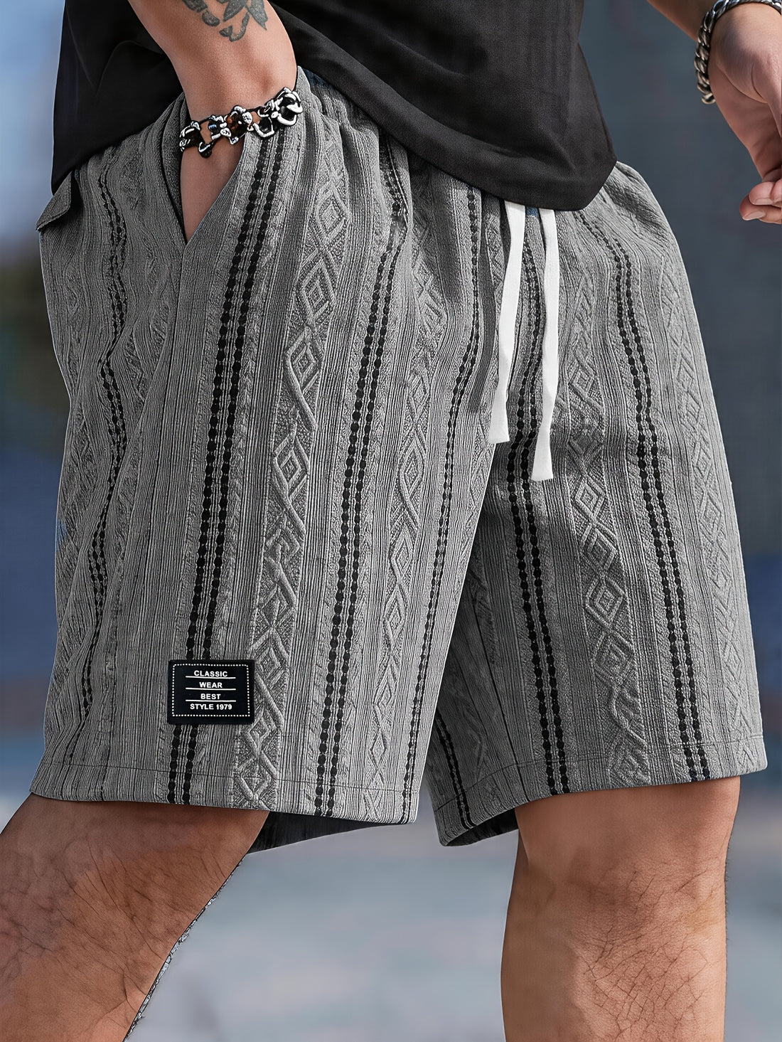 Varenzo Short Bermuda Texturé