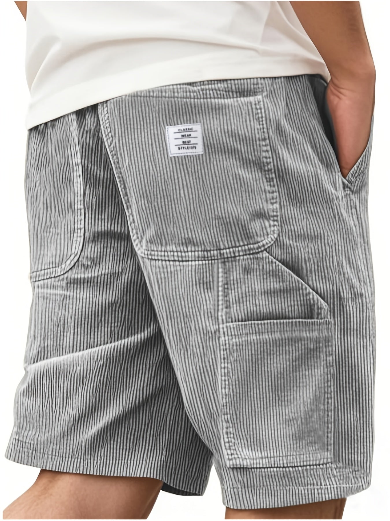 Bresano short utilitaire en velours côtelé