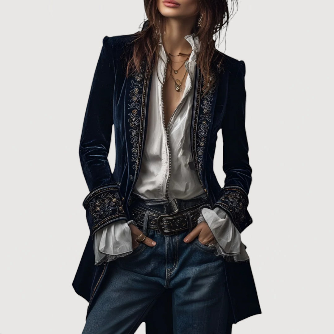 Oliardi Marina Velvet Structured Jacket