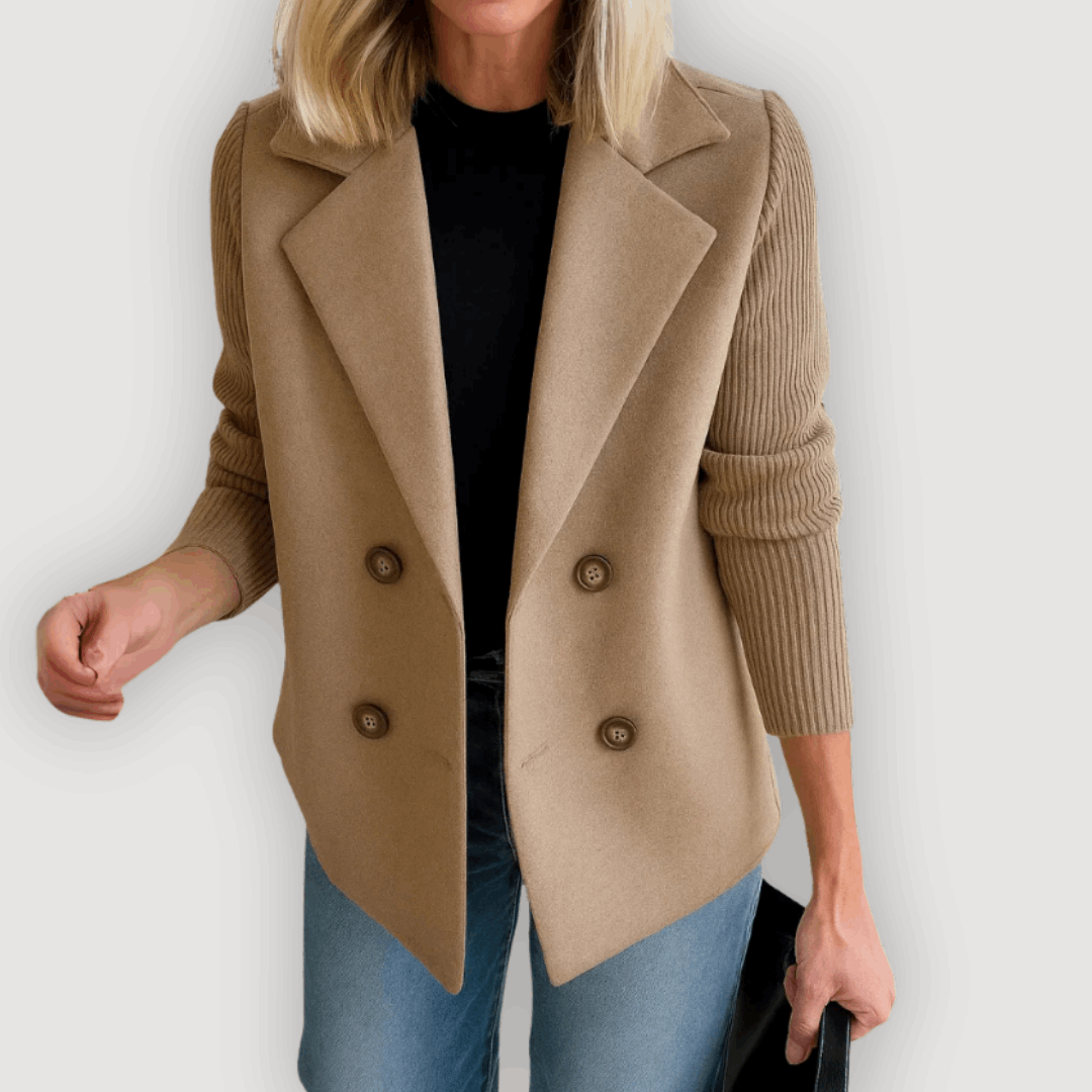 Oliardi Elora Premium Knit-Sleeve Blazer