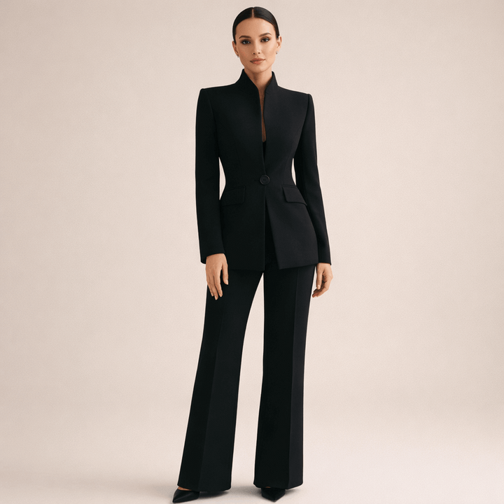 Oliardi Adrienne Stand-Collar Blazer Trouser Set