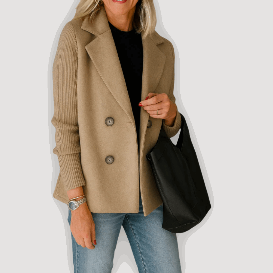 Oliardi Elora Premium Knit-Sleeve Blazer