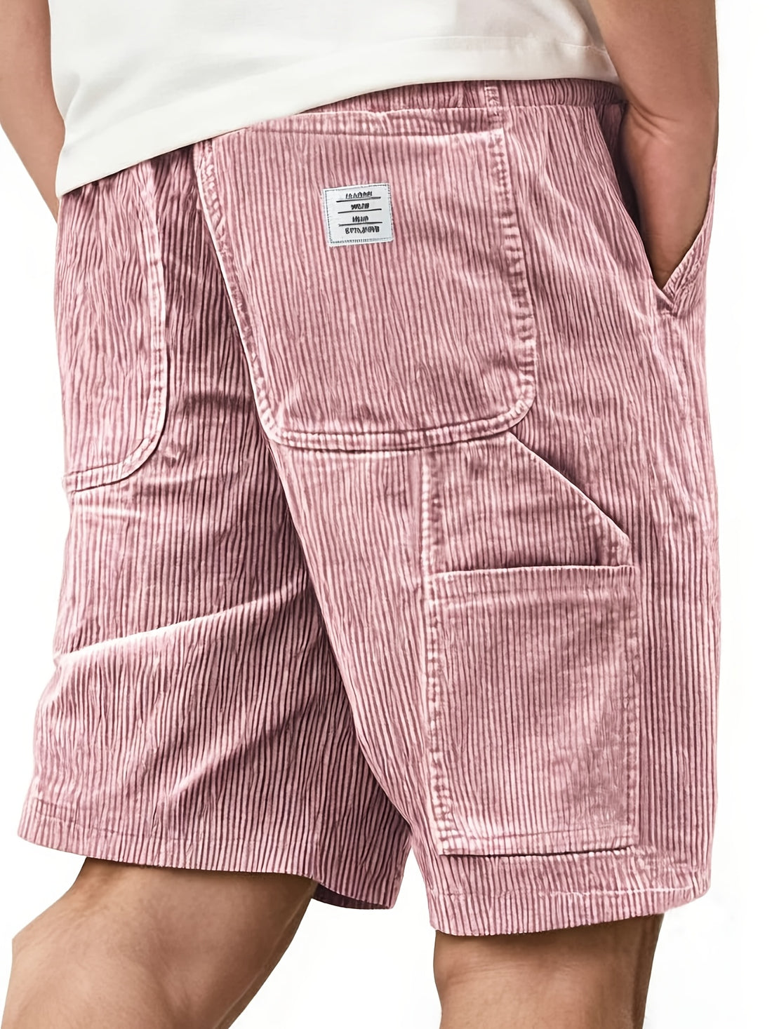 Bresano short utilitaire en velours côtelé
