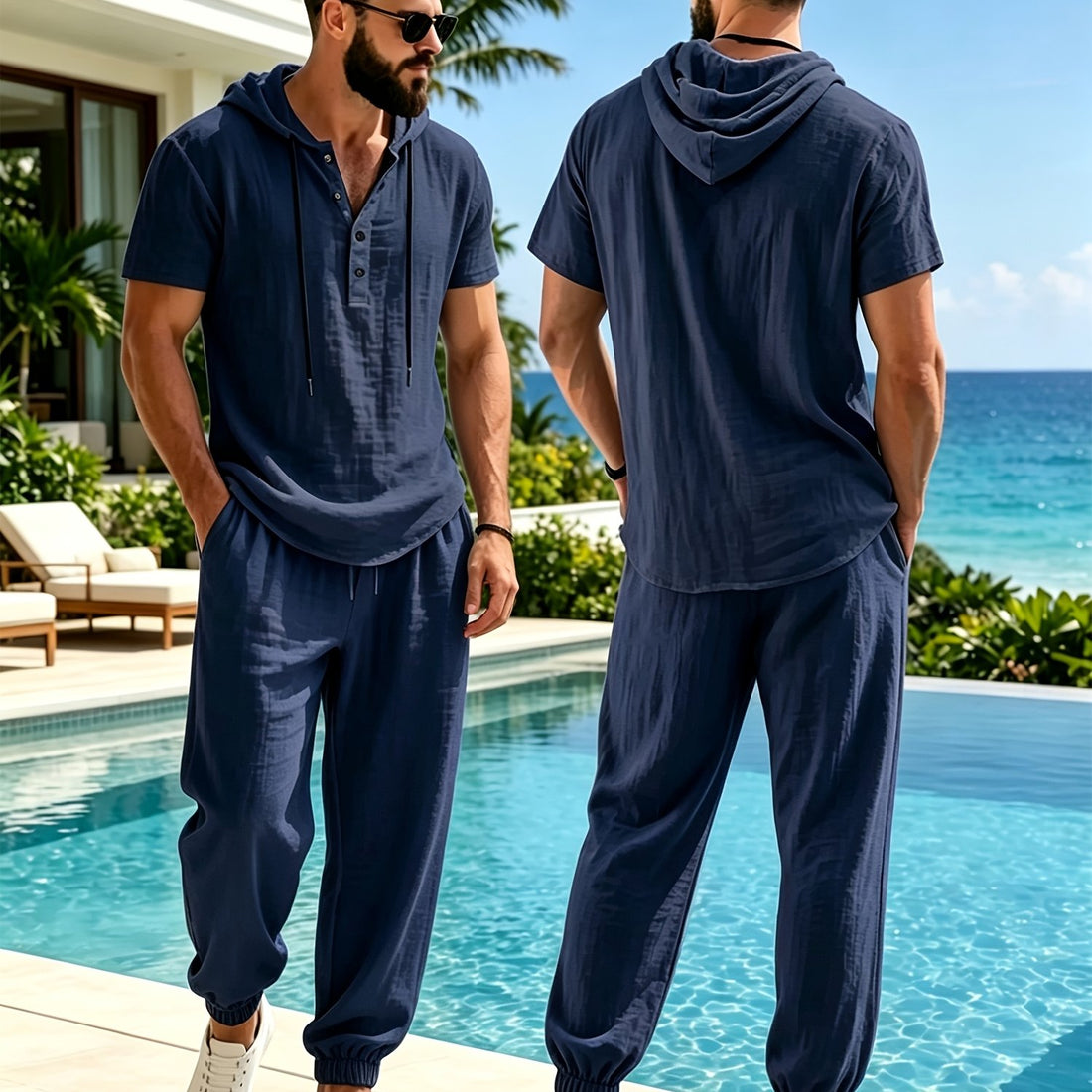 Celestio Linen Hooded Lounge Set