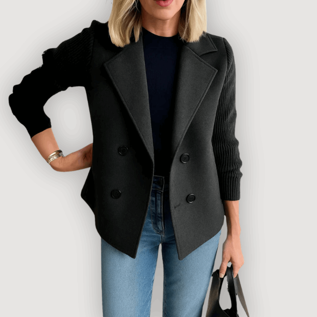 Oliardi Elora Premium Knit-Sleeve Blazer
