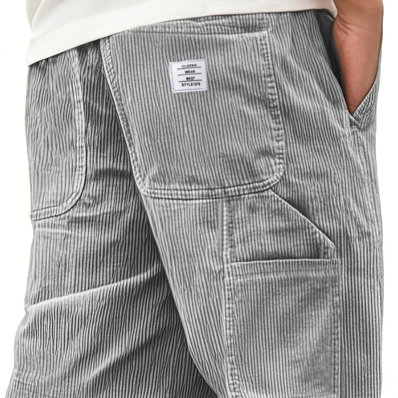 Bresano short utilitaire en velours côtelé