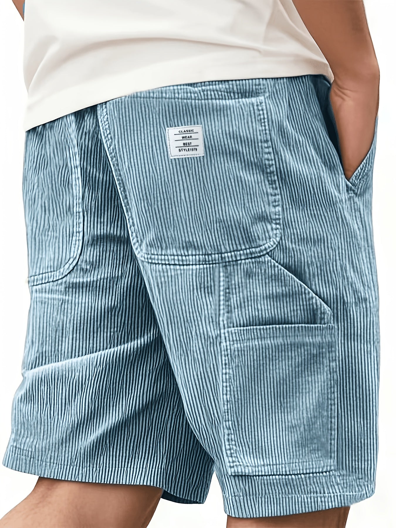 Bresano short utilitaire en velours côtelé
