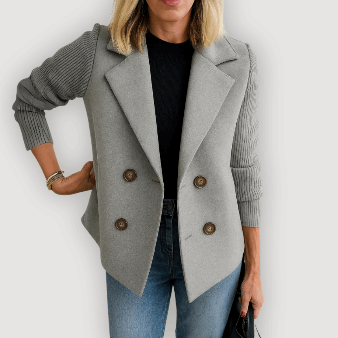 Oliardi Elora Premium Knit-Sleeve Blazer
