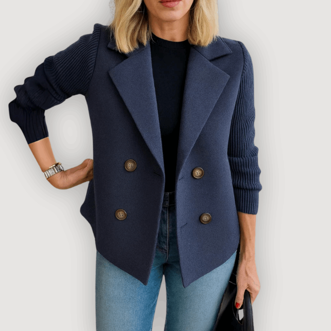 Oliardi Elora Premium Knit-Sleeve Blazer