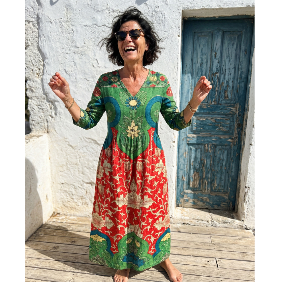 Sophia Vintage Floral Maxi Dress