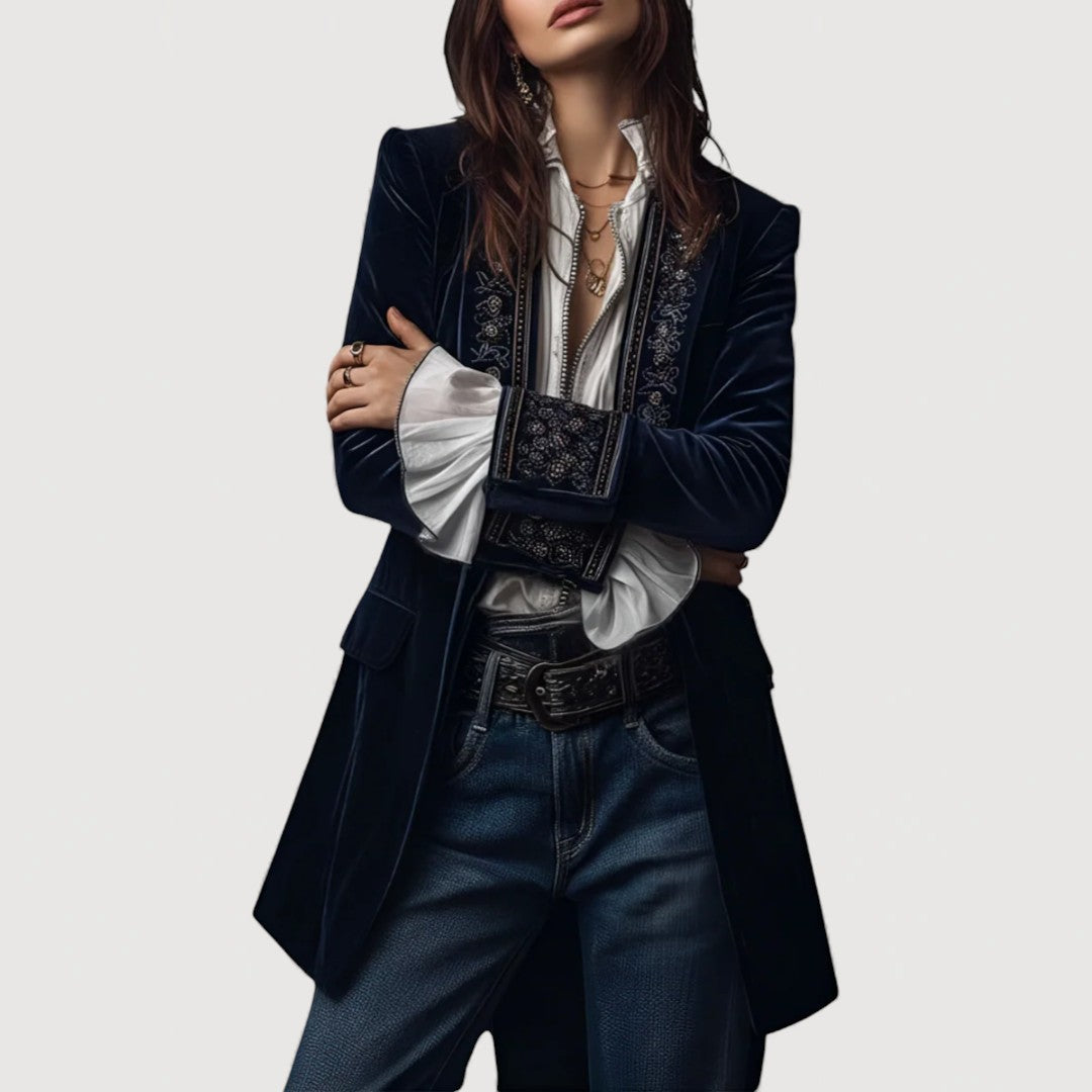 Oliardi Marina Velvet Structured Jacket
