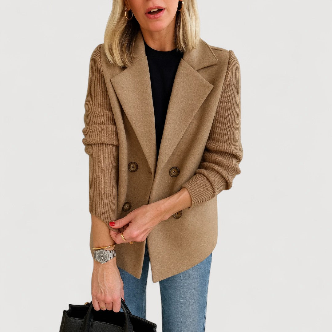Oliardi Elora Premium Knit-Sleeve Blazer