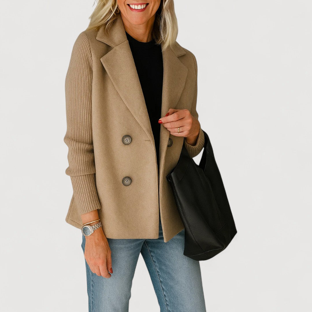 Oliardi Elora Premium Knit-Sleeve Blazer
