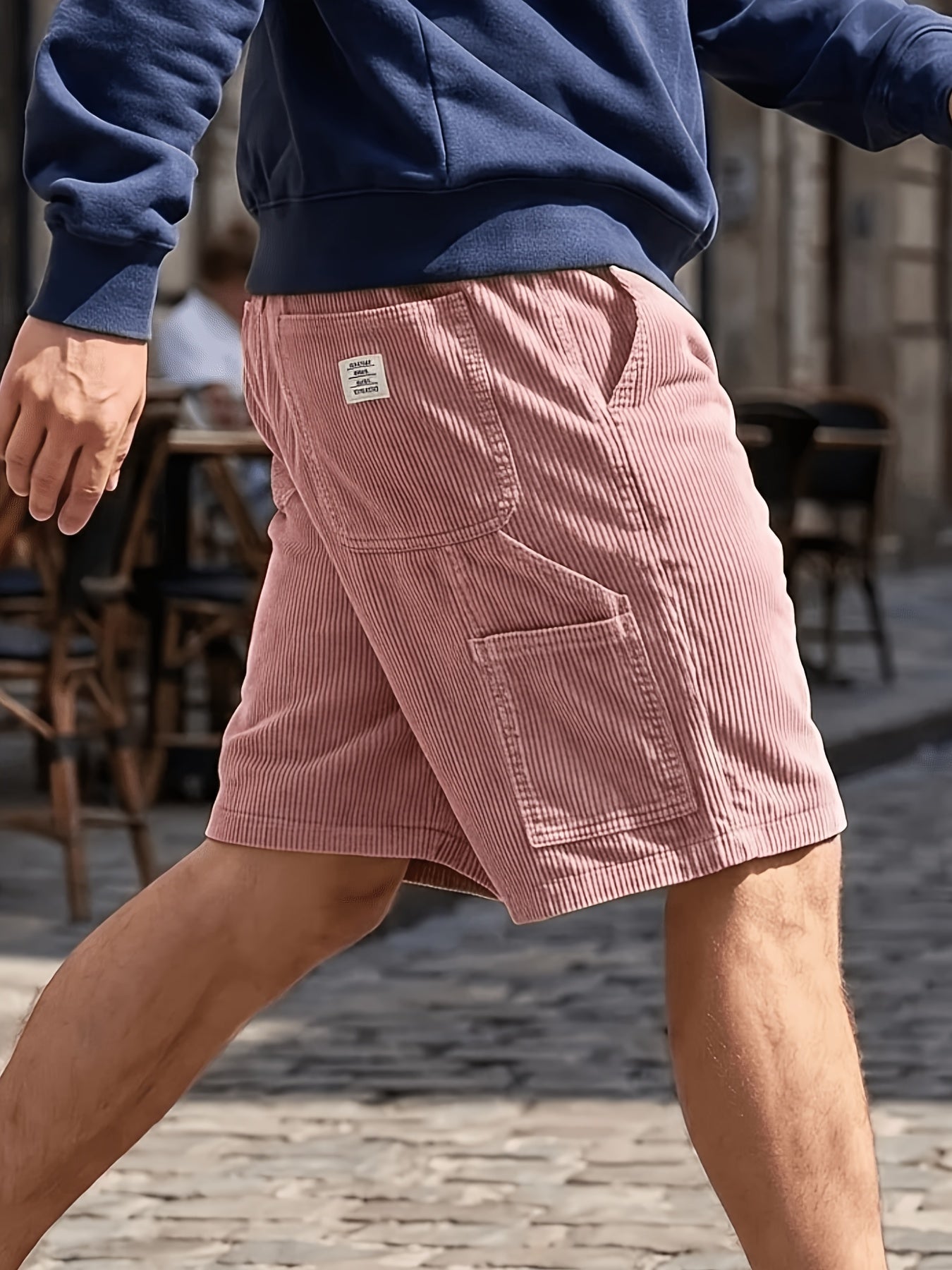 Bresano short utilitaire en velours côtelé