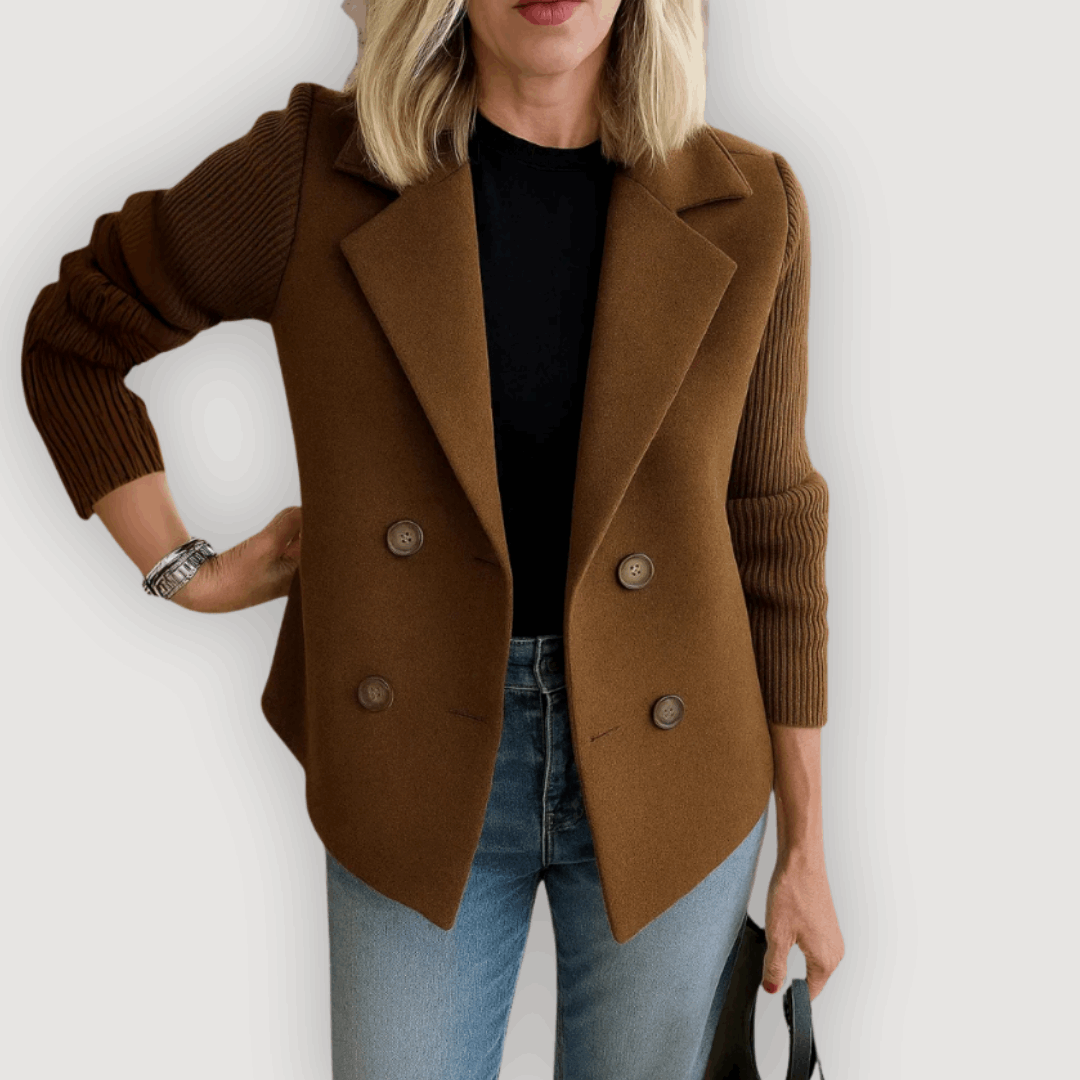 Oliardi Elora Premium Knit-Sleeve Blazer