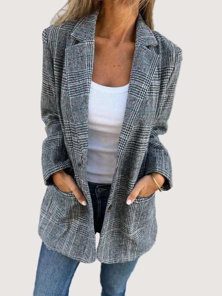 Blazer ajusté à carreaux Oliardi Ivy