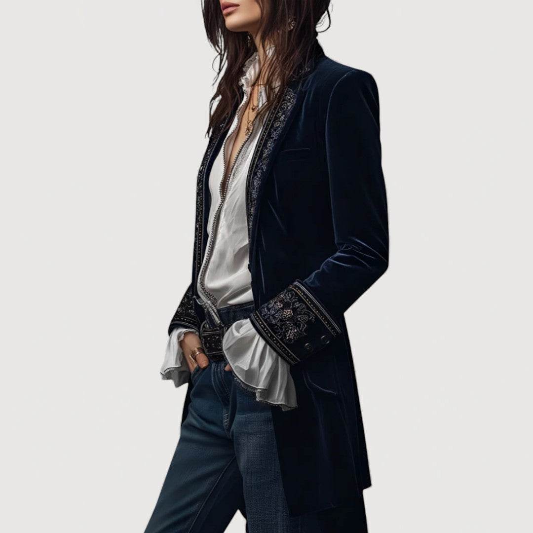 Oliardi Marina Velvet Structured Jacket