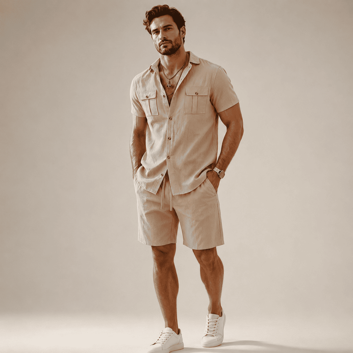 Marcello Ensemble Coordonné d'Été en Lin 