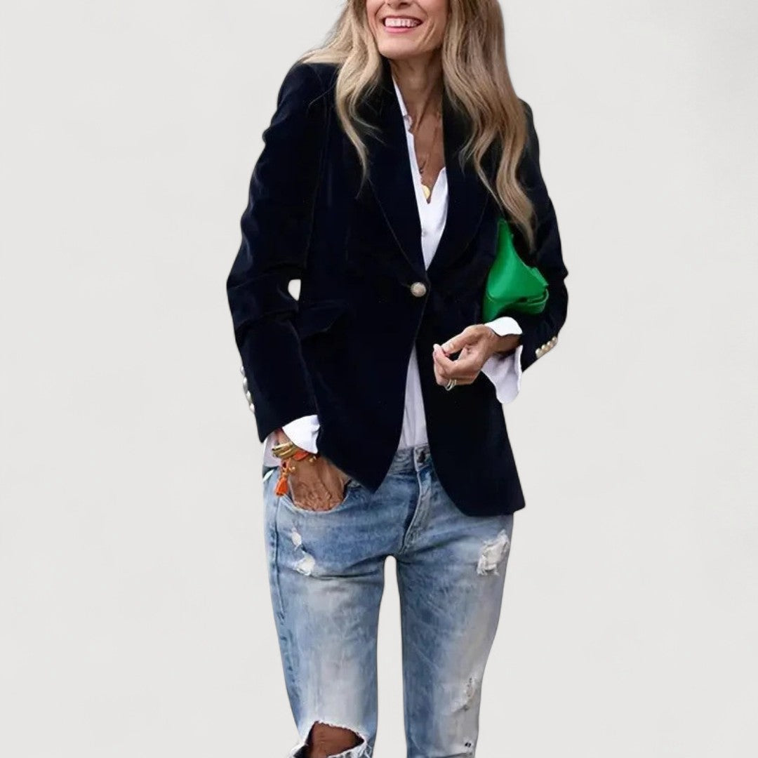 Blazer ajusté en velours Marcela Oliardi