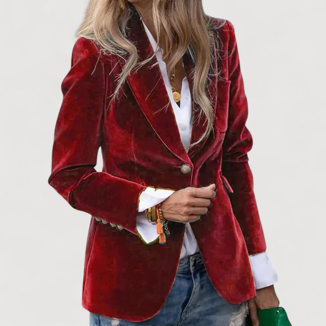 Blazer ajusté en velours Marcela Oliardi