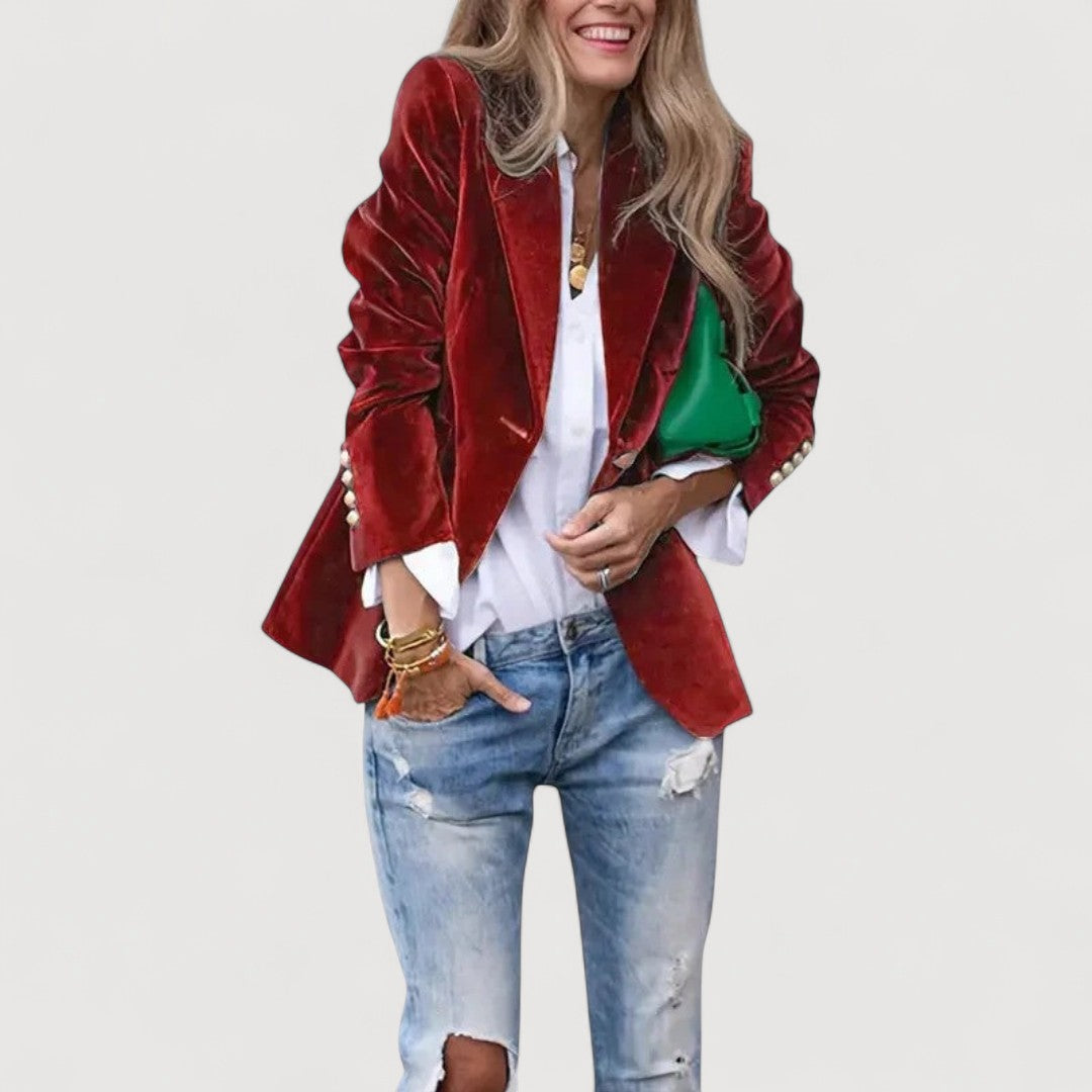 Blazer ajusté en velours Marcela Oliardi