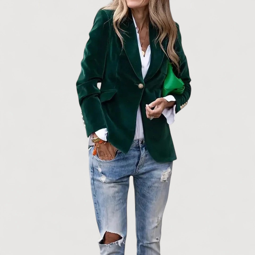 Blazer ajusté en velours Marcela Oliardi