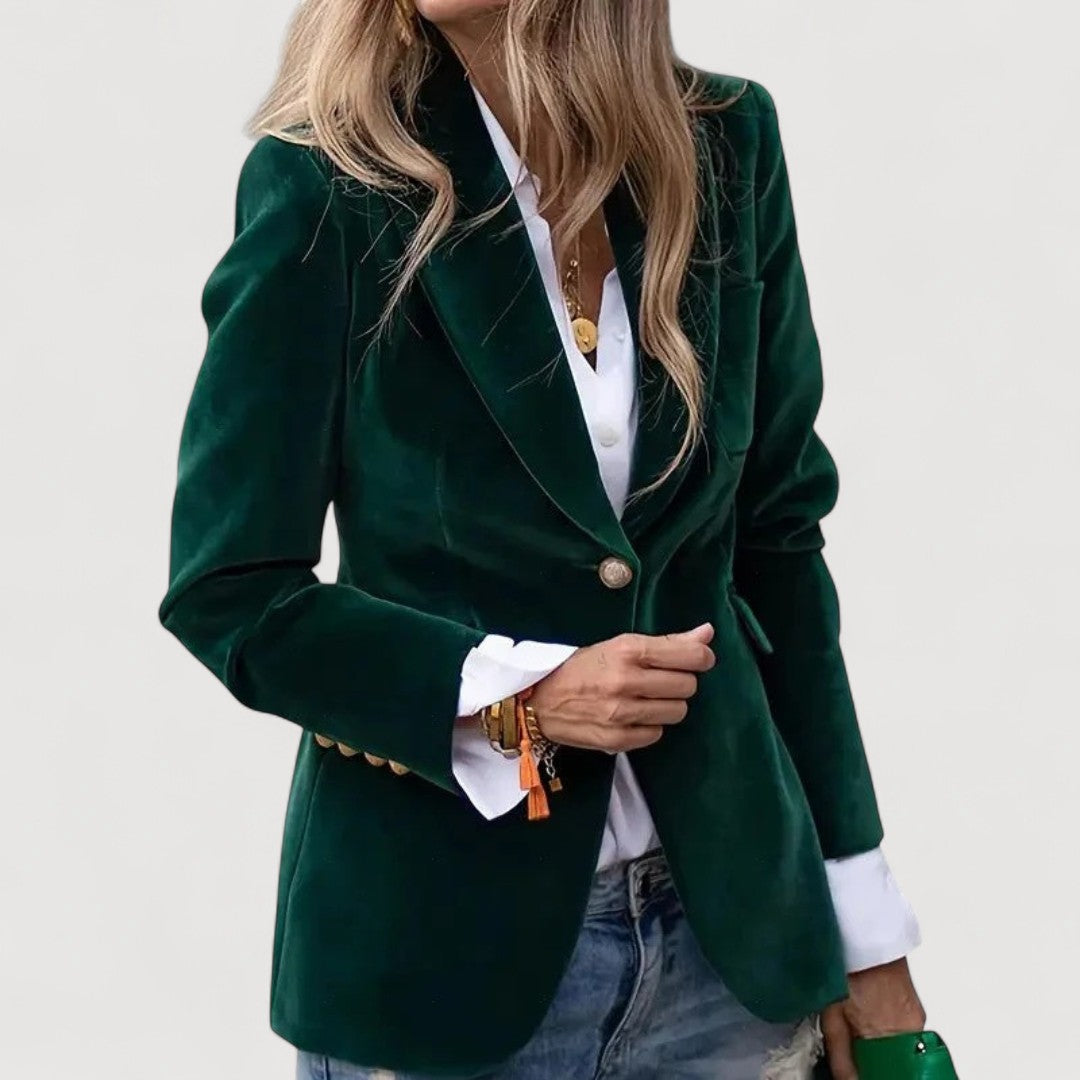 Blazer ajusté en velours Marcela Oliardi
