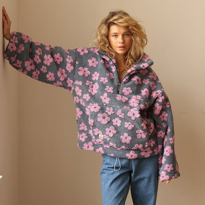 Oliardi Daisy Bloom-Pattern Knit Pullover