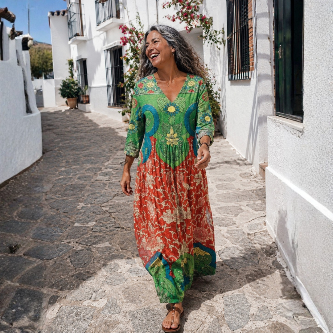 Sophia Vintage Floral Maxi Dress
