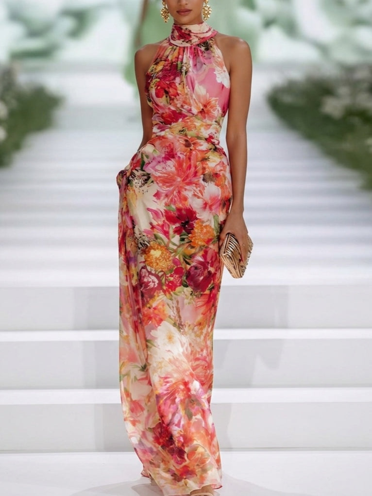 Robe longue florale Fae