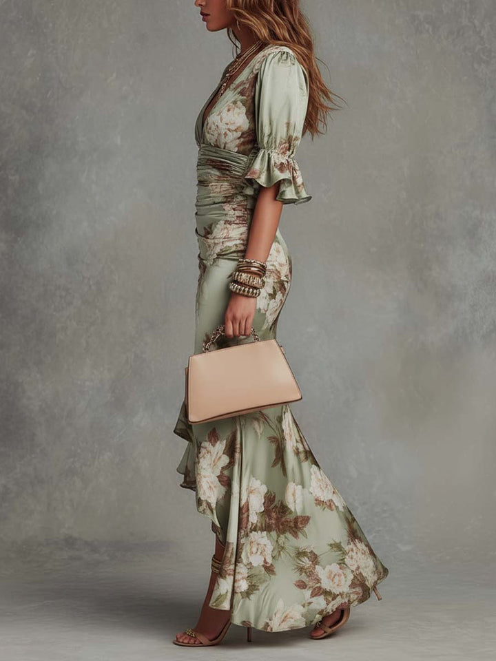 Elowen Asymmetrical Floral Dress