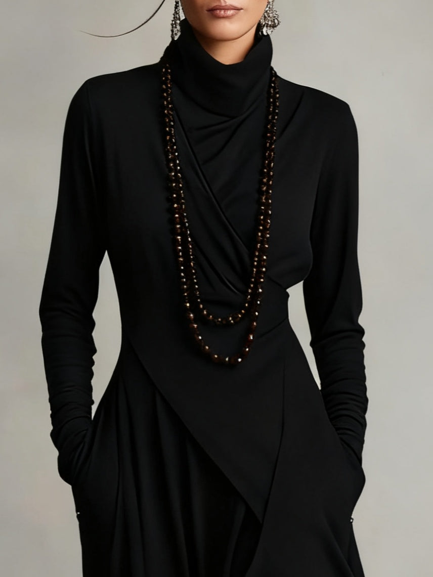 Robe longue Oliardi Luna drapée et ajustée