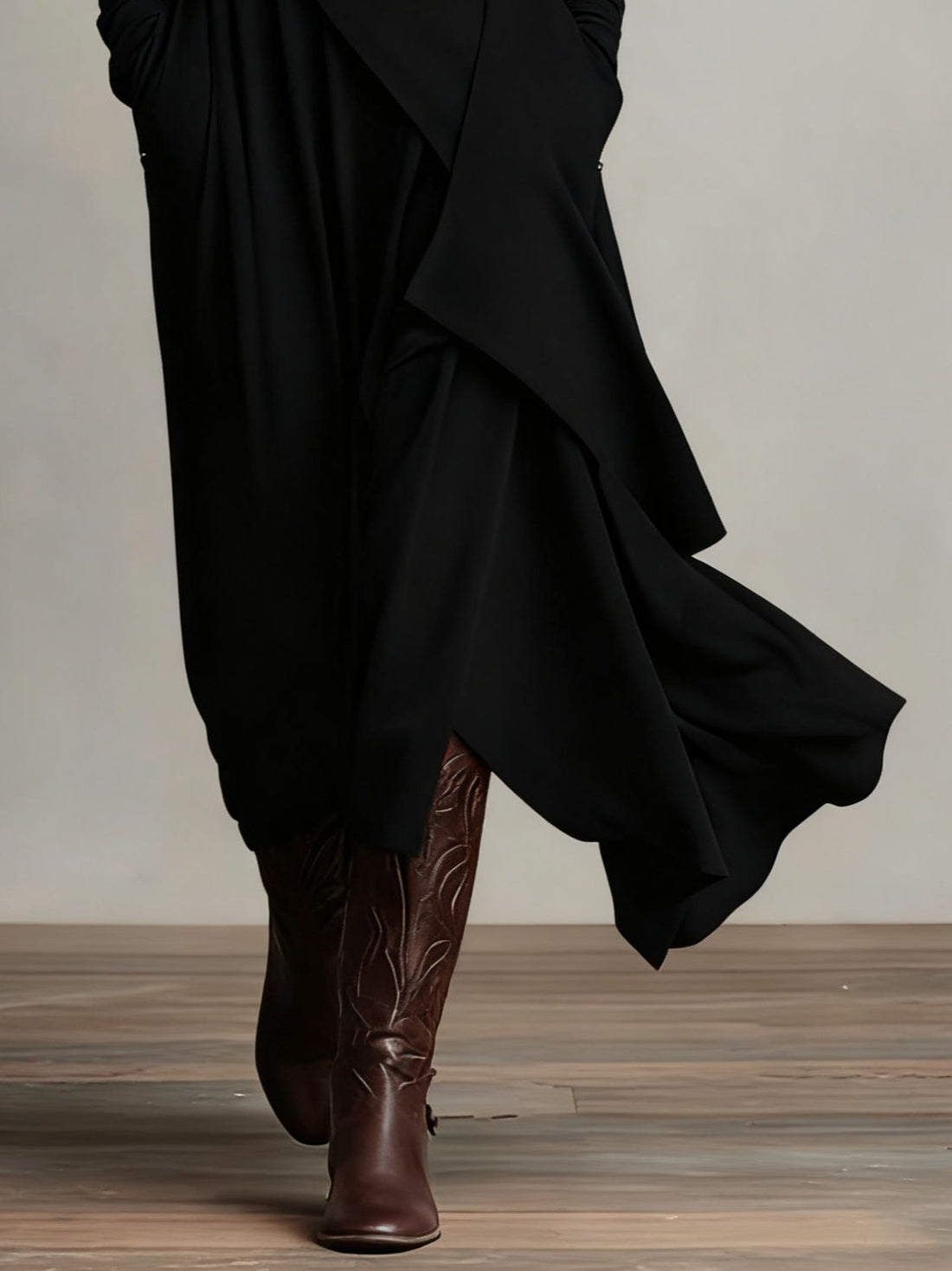 Robe longue Oliardi Luna drapée et ajustée