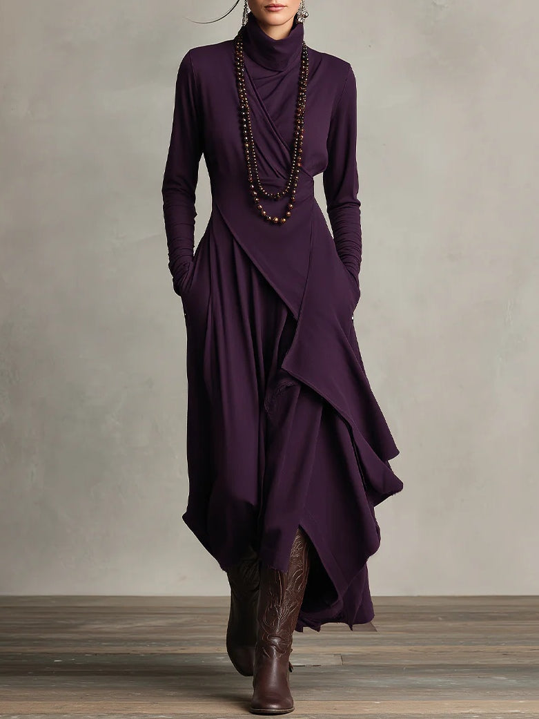 Robe longue Oliardi Luna drapée et ajustée