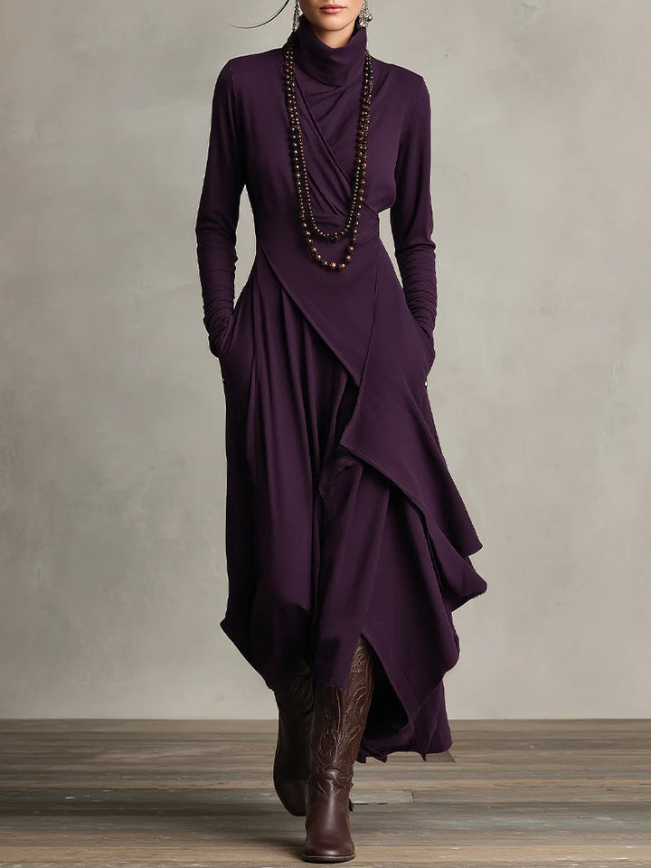 Robe longue Oliardi Luna drapée et ajustée