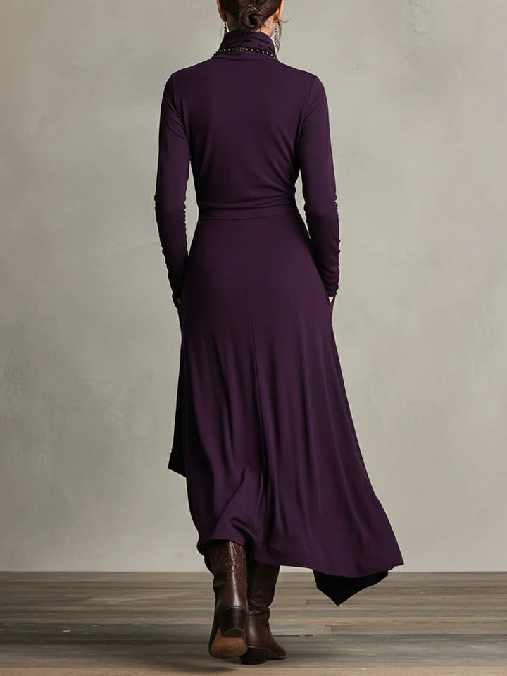 Robe longue Oliardi Luna drapée et ajustée
