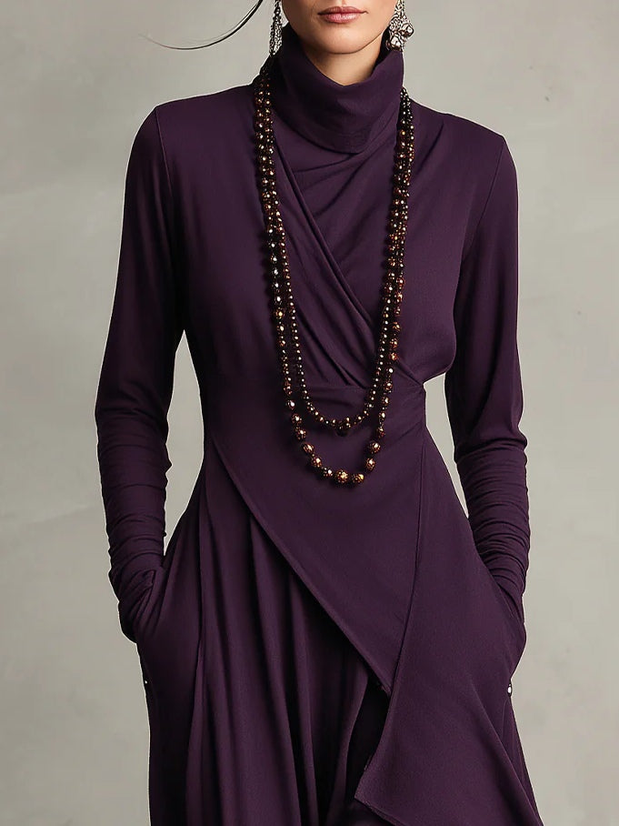 Robe longue Oliardi Luna drapée et ajustée