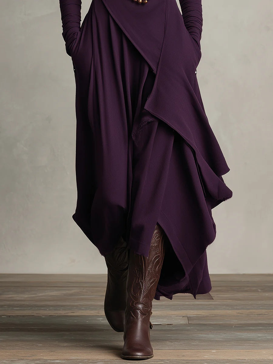 Robe longue Oliardi Luna drapée et ajustée
