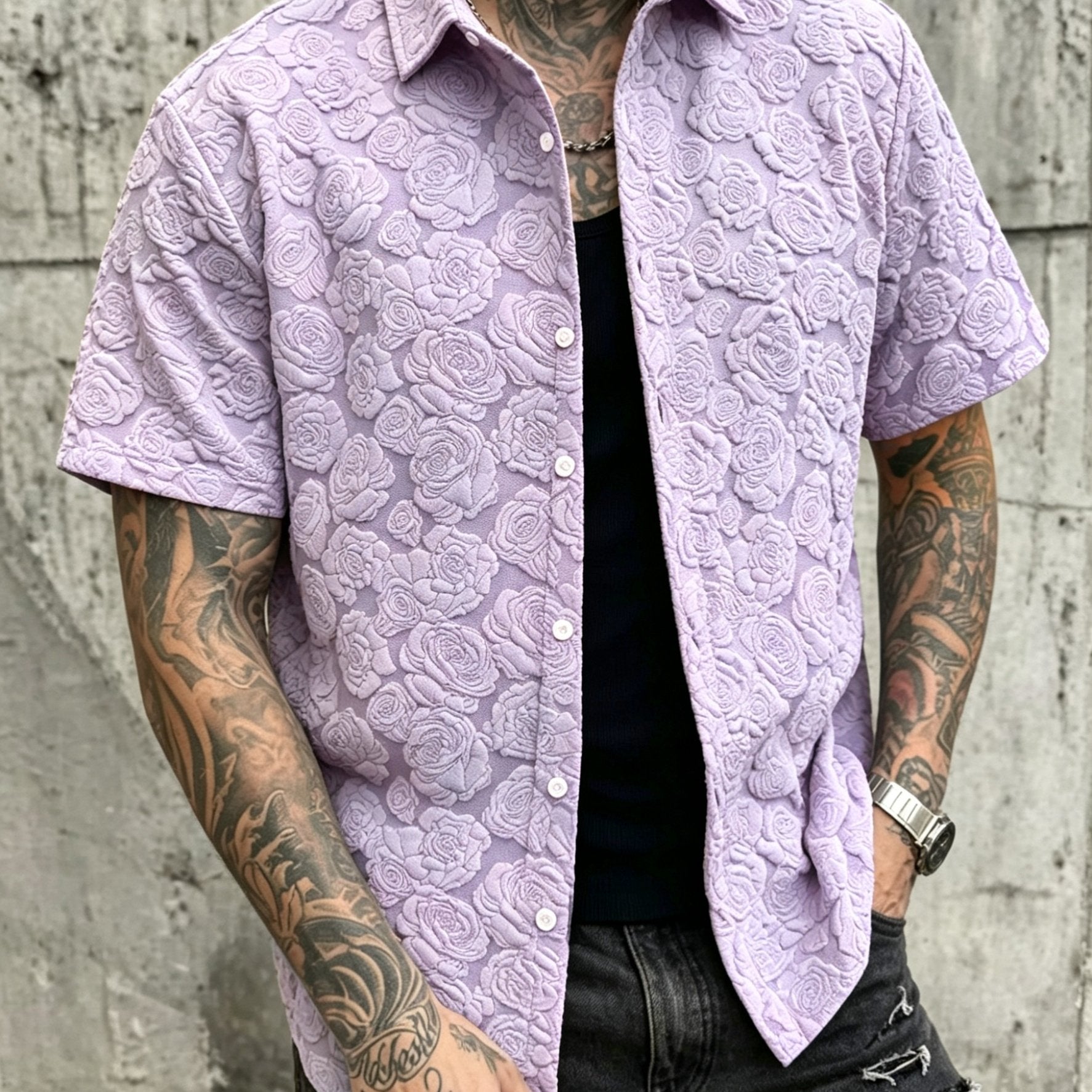Valfiori Textured Floral Shirt