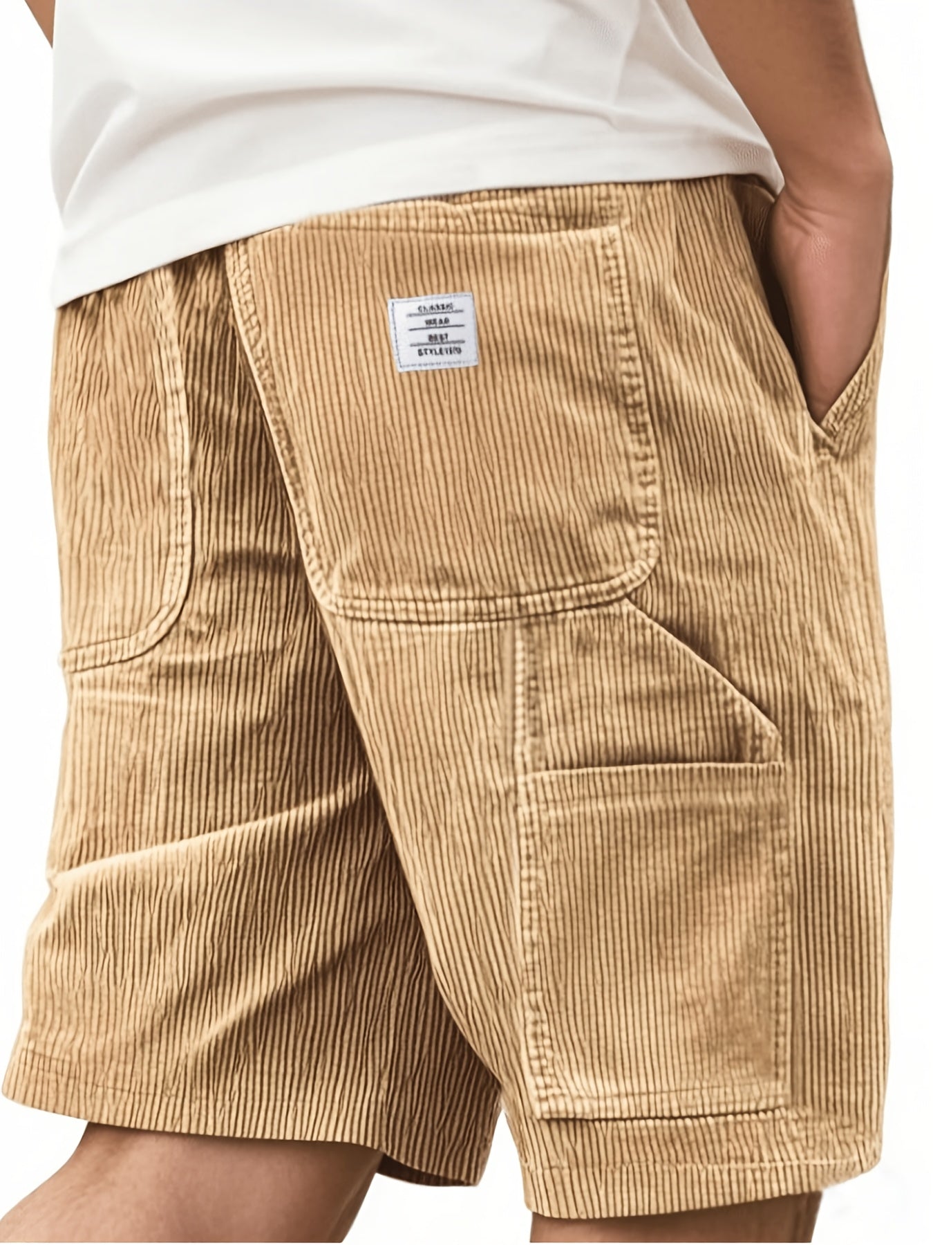Bresano short utilitaire en velours côtelé